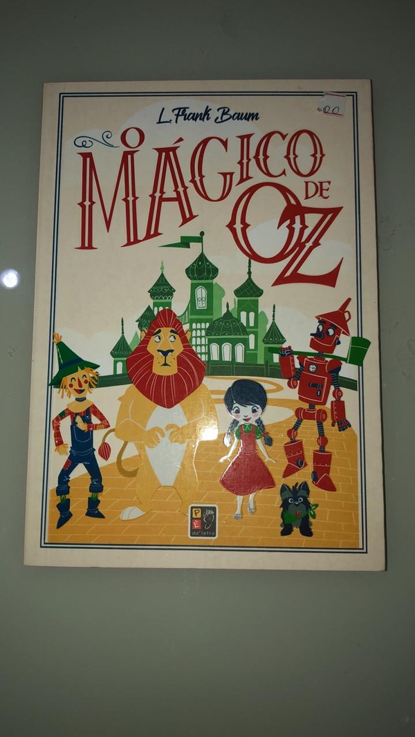 Capa do livro O Mágico de Oz, de L. Frank Baum