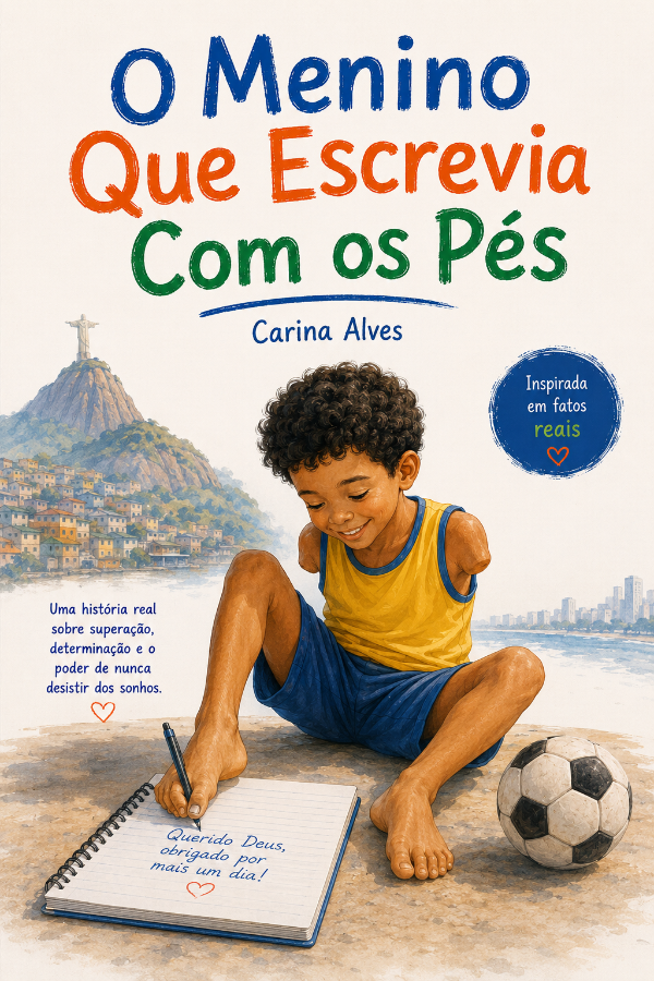 Capa do livro O Menino Que Escrevia Com os Pés, de Carina Alves