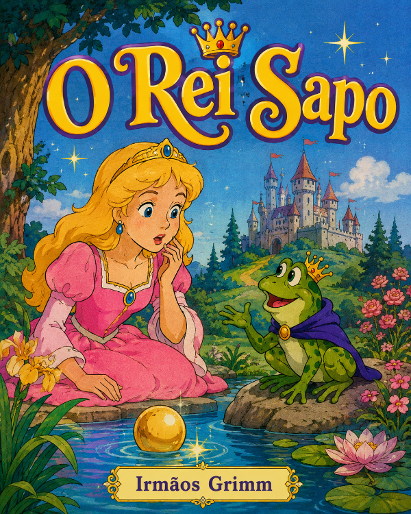 Capa do livro O Rei Sapo, de Irmãos Grimm