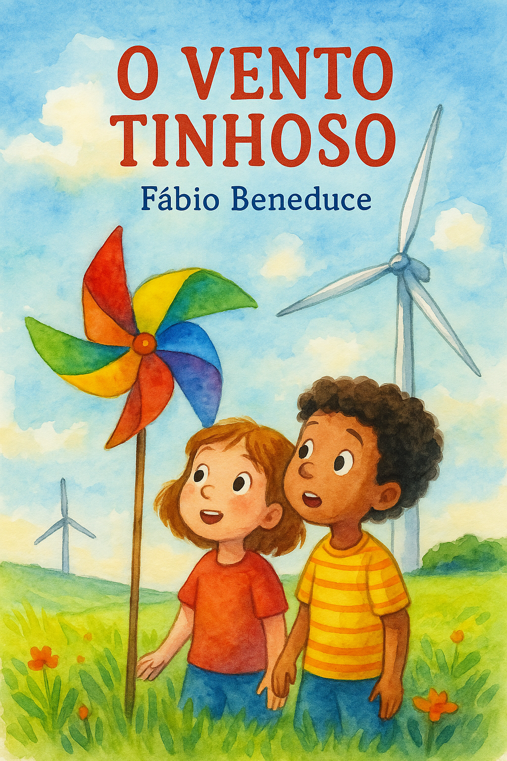 Capa do livro O Vento Tinhoso – Energia Eólica Explicada, de Fábio Beneduce