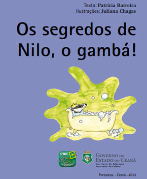 Capa do livro Os Segredos de Nilo, o Gambá!, de Patrícia Barreira