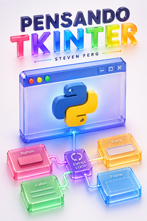 Capa do livro Pensando Tkinter, de Steven Ferg
