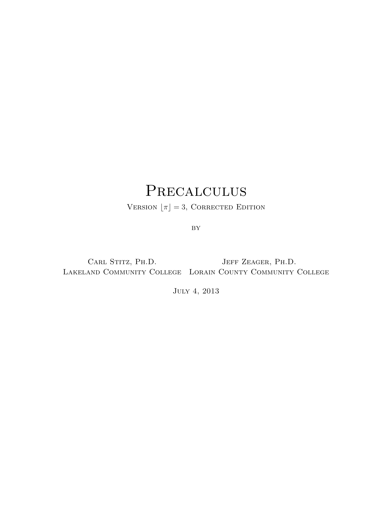 Precalculus