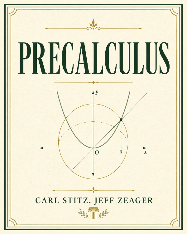 Capa do livro Precalculus, de Carl Stitz, Jeff Zeager