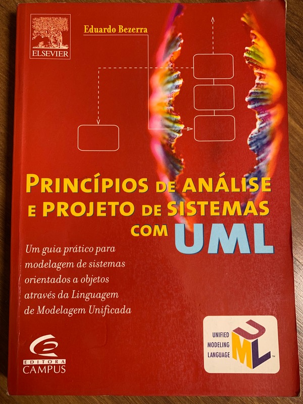 Capa do livro Princípios de Análise e Projeto de Sistemas com UML, de Eduardo Bezerra