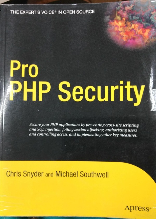 Capa do livro Pro PHP Security, de Chris Snyder and Michael Southwell