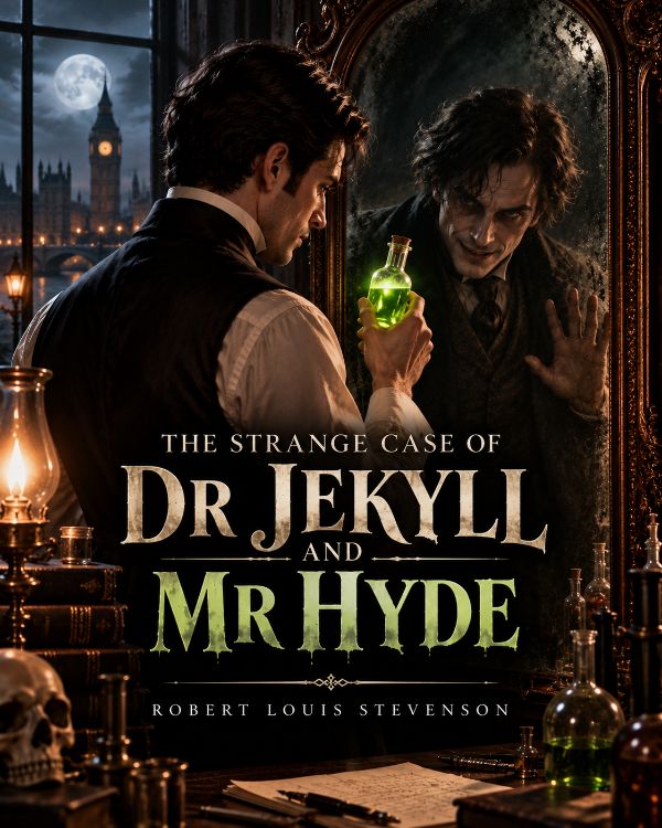 Capa do livro Strange Case of Dr. Jekyll and Mr. Hyde, de Robert Louis Stevenson