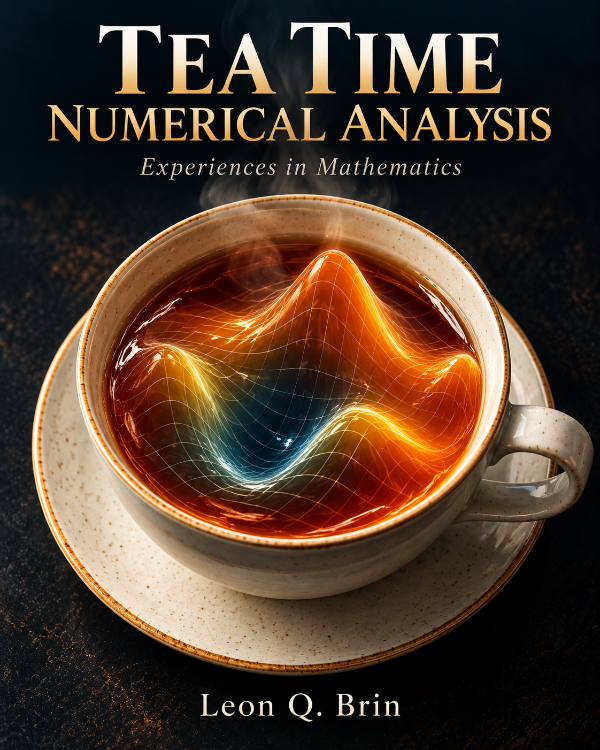 Capa do livro Tea Time Numerical Analysis, de Leon Q. Brin