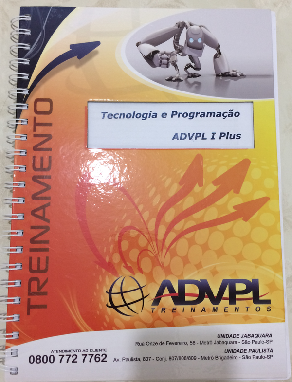 Capa do livro Tecnologia e Programação ADVPL I Plus, de ADVPL TREINAMENTOS
