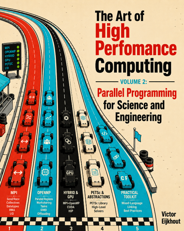 Capa do livro The Art of High Performance Computing - Volume 2: Parallel Programming for Science and Engineering, de Victor Eijkhout