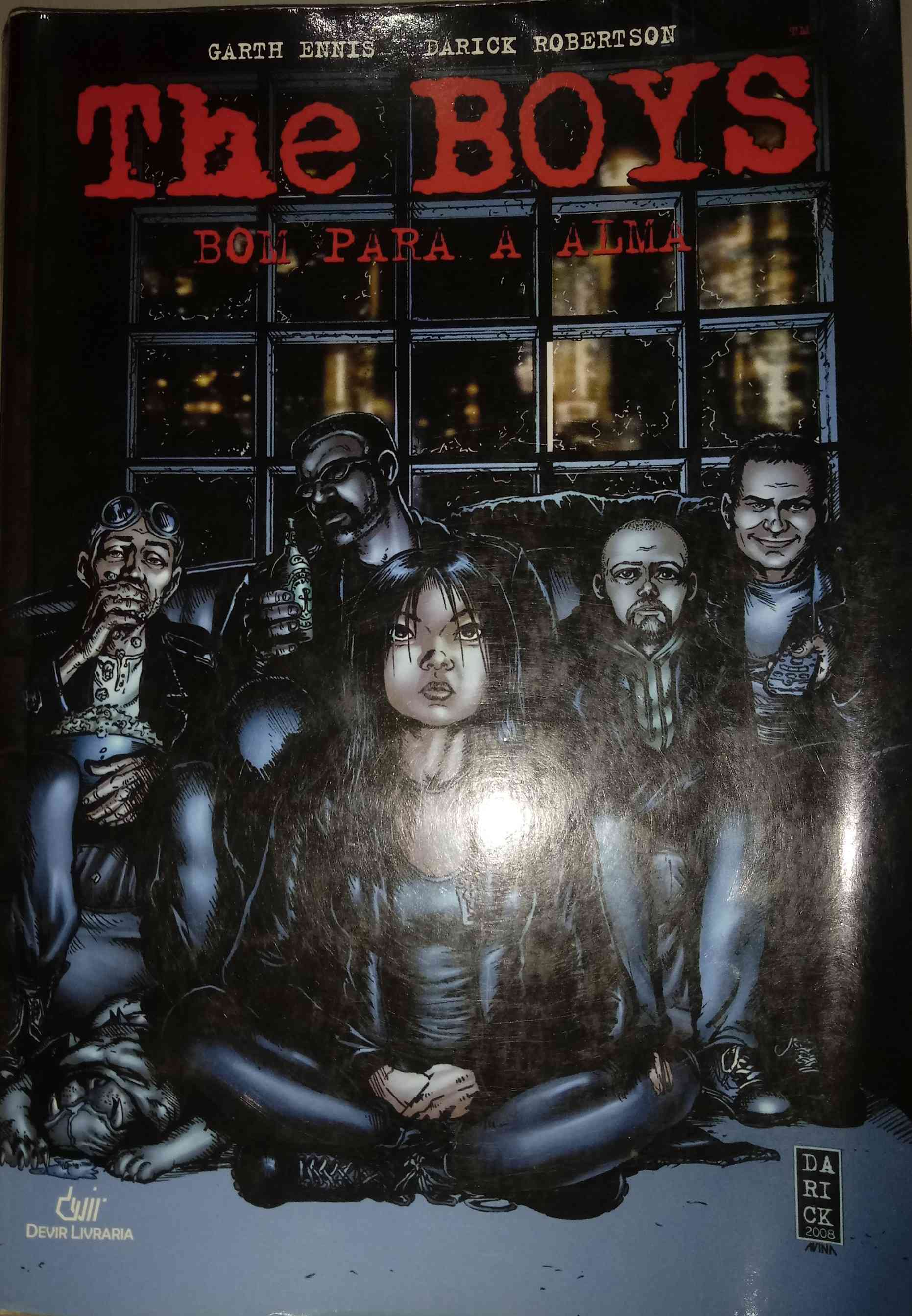 Capa do livro The boys, de Garth Ennis; Darick Robertson.