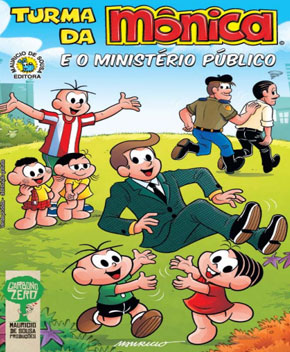 Capa do livro Turma da Mônica e o Ministério Público, de Maurício de Souza