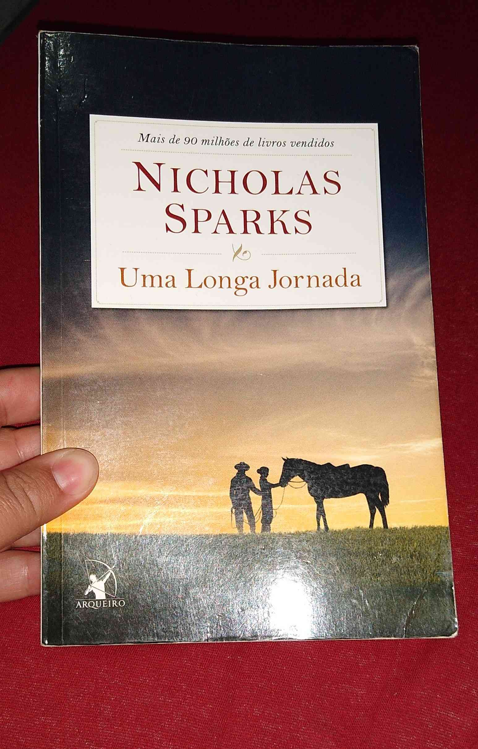 Capa do livro Uma longa jornada, de Nicholas spark