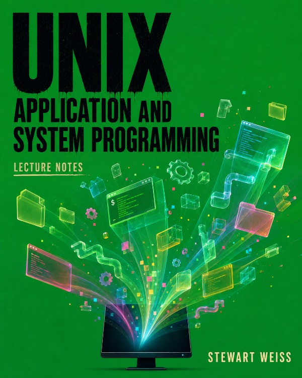 Capa do livro UNIX Application and System Programming, lecture notes, de Stewart Weiss
